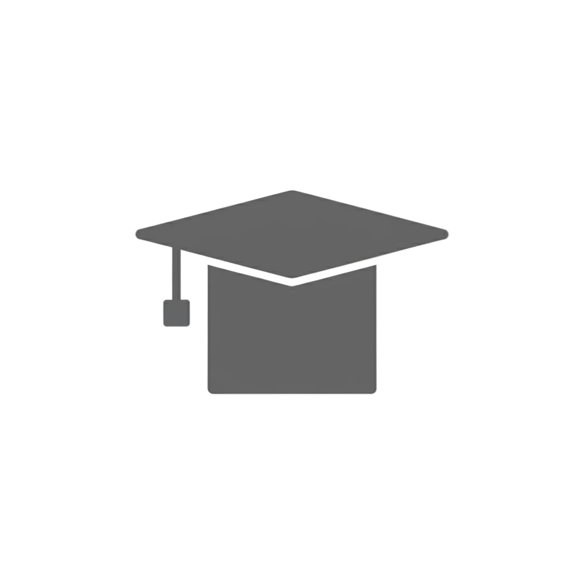 Graduation cap icon on a white background